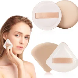 zibuyu 2pcs Makeup Sponge Beauty Blender Sponge Ultra Soft Triangle Round Powder Puff-picture-23