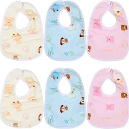 smilykid button bibs for your baby hygiene in beautiful colors(pack of 6)-picture-15