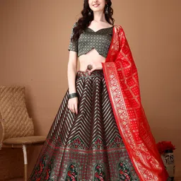 shree sant sarees Self Design Semi Stitched Lehenga Choli-picture-20