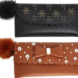 Casual, Party, Formal Black, Brown Clutch-image-10
