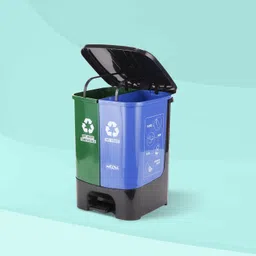 nayasa 2 In 1 Dustbin Small | 19 Liter | Pedal Dustbin | Wet & Dry Waste Bin | Plastic Dustbin image 2