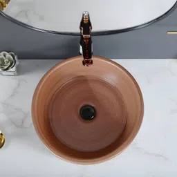 syon CELLO (003) Decorative Ceramic Table Top Wash Basin for Bathroom & Living Room SYON147 Table Top Basin image 3