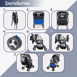 flammable baby pram/Stroller,easy fold ,for new born baby/kids,0-3 years. Twin Strollers & Prams image 4