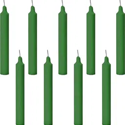 floryn decor Green Candles for spell/Ritual/ healing /Chakras | Pack of 30 Candle Candle-picture-10