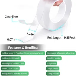 truveli Double Sided Medium Dispenser Adhesive Tape (Manual) image 4