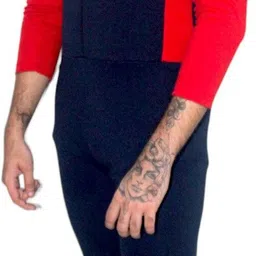 aqua holic Multi-Sports (Skating, Wrestling, Power-lifting) Solid Men Black Swimsuit image 4