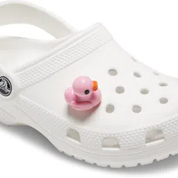 Crocs Pink 3D Rubber Ducky Resin Shoe Charm image 3