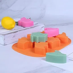 hussaini mart Silicone Fondant & Gum paste Mould Skytail Halloween Pumpkin Ghost Haunted House Silicone Mould for Making Chocolate Mousse Cake Pudding Jelly Ice Cube Tray Candy Cookies Dessert Baking Mold (Pack of 2) image 2