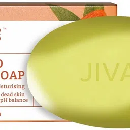 jiva Almond Scrub Soap - Natural Exfoliator For Skin - 100 g Each image 2