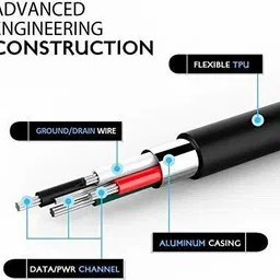 SANNO WORLD Micro USB Cable 6.5 A 1 m .cro USB 2.0 Fast Charging Data Transfer Sync Cable Compatible for X_iao. M_i high quality image 3