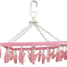 collectrio Plastic Clip and Drip Hanger - Hanging Drying Rack - 32 Clips Plastic Cloth Clips-picture-27