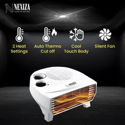 nexiza NexFire Noiseless Safe & Silent With Copper Motor Fan Room Heater image 2