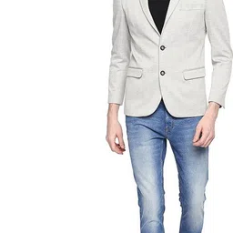 basics Men Checkered Single Breasted Casual Blazer image 5