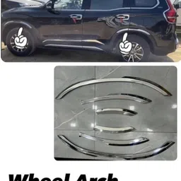 autxin Wheel Arch Chrome Garnish Fender Trim Chrome SS Lining For Mah-indra Scorpio N Glossy, Chrome MAHINDRA New Scorpio Side Garnish-picture-16