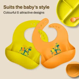 luvlap Silicone Baby Bibs for Feeding & Weaning Babies & Toddlers, Waterproof image 5