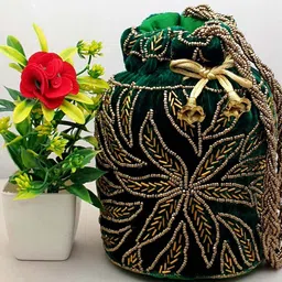 jivon Women Green Potli image 1