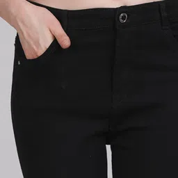 vbeauti Women Skinny Mid Rise Black Jeans image 5