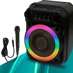 VOIZO Speaker with Mic | FM, SD Card, AUX 10 W Bluetooth Home Audio Speaker-image-2