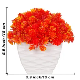 foliyaj Multicolour Plastic & Polyester Artificial Plant With Pot image 2