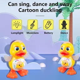 vihu Dancing Duck Toy with Vibrant Light Effect & Musical Sound For Kids|32 image 2