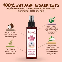 coco crush Natural Lice Nits Killer Spray & Comb Combo | Easy & Safe to Use for Kids Babies image 2