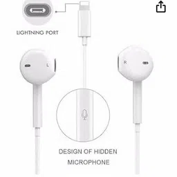 juvi Wired Earphone Handsfree with Mic & Volume Controller Compatible with ALL i-Ph Earphone Cable Organizer image 4