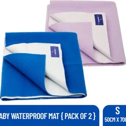 weewish Waterproof - Cotton, Fleece Dry Sheet - Reusable & Washable-(Small) - Pack of 2 image 1