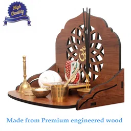 Teak Finish Wooden Home Temple By Heartily image 5