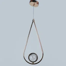 Solara Gold Iron Hanging Light | Inbuilt LED | by Eliante by Jainsons Lights image 4