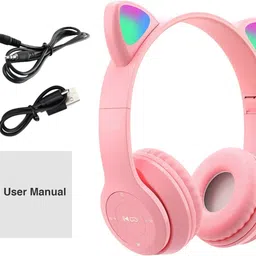 techpunch Best Quality Cat Ear Headphones with Microphone Bluetooth Headset-picture-16