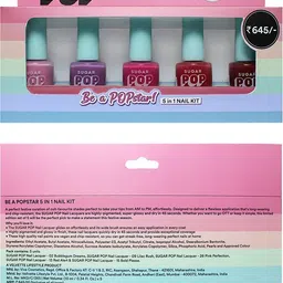 sugar pop 'Be a POPstar' 5 in 1 Nail Kit Nail Polish Gift Set for Women MULTI - COLOUR image 3