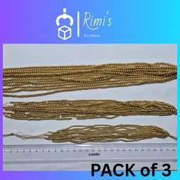 rimi's Aari Work Gold Bunch Beads Combo - Embroidery 3 Chain Bunch Bead (2, 3 & 4mm) image 5