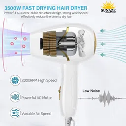 Sunaze Hair Dryer with Cool Shot | 3 Heat & 2 Speed Modes | Home & Salon Use Hair Dryer image 2