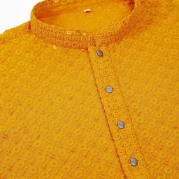 traditional andaaz Men Embellished Cotton Blend Straight Kurta-picture-14
