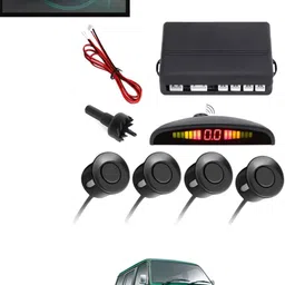 maties Universal Black 4pcs Reverse Parking Safety Sensor For Car-212 Black Waterproof Parking Sesnor With Led Display For Vehicle -212 Parking Sensor image 1