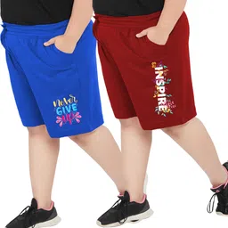 elite soul Pack of 2 Graphic Print Women Multicolor Casual Shorts-picture-15