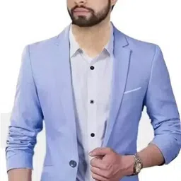 humjoli fashion Men Solid Single Breasted Formal, Casual, Festive, Wedding Blazer image 1