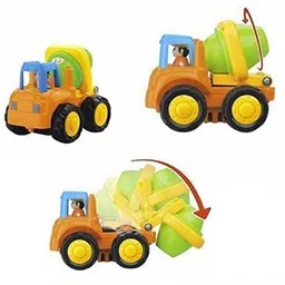 razz bazz Construction Toy Play Set|Excavator, Dumper, Cement Mixer & Tractor Trolly-250-picture-17