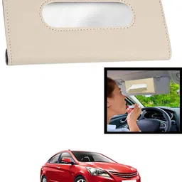 maties Universal Leatherite Rectangle Beige Tissue Box For Car/office/Home-294 Vehicle Tissue Dispenser-picture-19