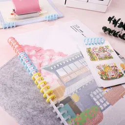 HICOBER 10 Pcs Binding Combs, 6 Rings Hole Binding Spines Manual Ring Binder image 5