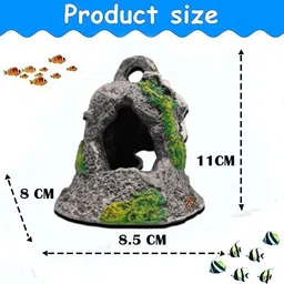 gig bazaar Aquarium Broken Bell-Shaped Ornament for Fish Shelter Hiding Spot Area Decor Laterite Unplanted Substrate image 3