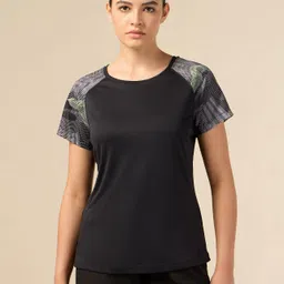 cult Women Printed Round Neck Polyester Black T-Shirt-picture-10