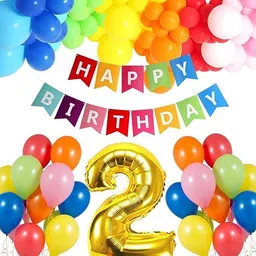 groovy dudz Solid 2nd Birthday Decorations for Boys, Girls, Kids Party Balloon-picture-36