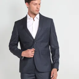 arrow Men Twill Tailored Fit Three Piece Suit Checkered Suit-picture-33