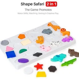 joyhub Shape Safari 2in1 Fun & Learning Different Geometrical & Animal Shapes Rattle image 4