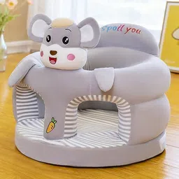 av toys Mouse Shape Soft Plush Cushion Baby Seating Training Cute Fabric Sofa- 35 cm image 2