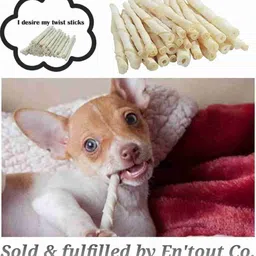 pet clue Rawhide Chew Sticks Natural Twisted Chicken Sticks Chicken Dog Chew image 2