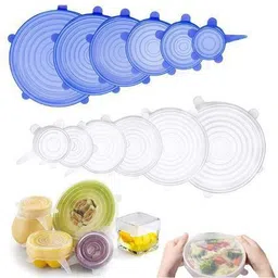 hsa Silicone Lid Set, Silicon lids for containers, Silicone lids and Cover -(PACK 12pc) 8 inch Lid Set image 2