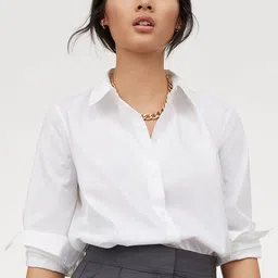 corsica Women Oversized Fit Solid Spread Collar Formal Shirt image 1