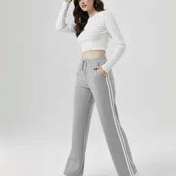 diaz Women Solid Grey Track Pants image 4